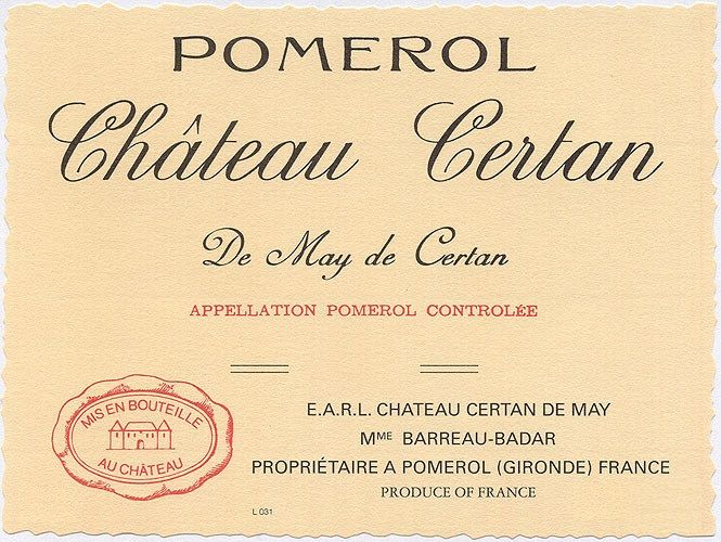Chateau Certan de May 2005 0,75 L