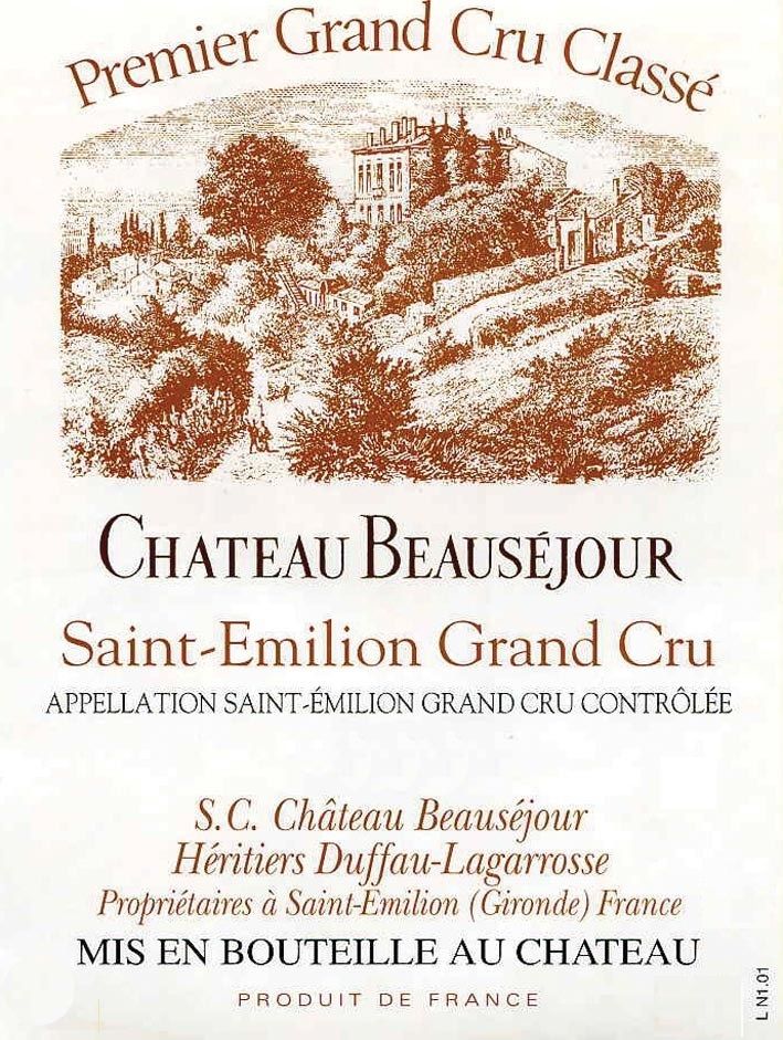 Chateau Beausejour Duffau-Lagarrosse 2018 0,75 L