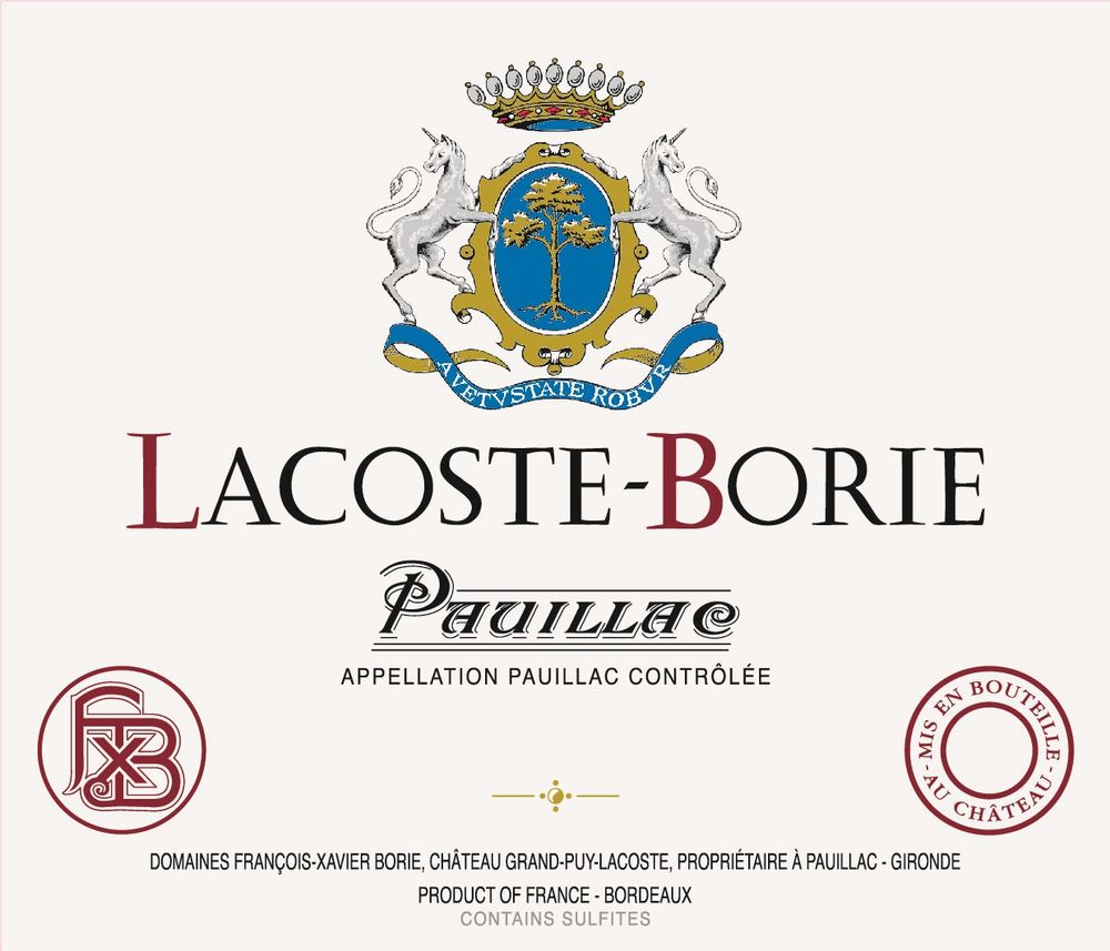 Chateau Grand Puy Lacoste - Lacoste Borie 2015 0,75 L