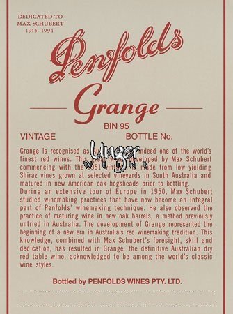 2017 Grange Penfolds Südaustralien