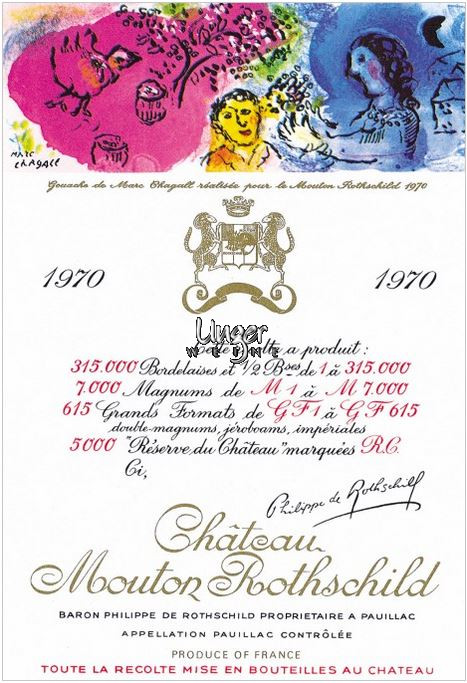 1970 Chateau Mouton Rothschild Pauillac