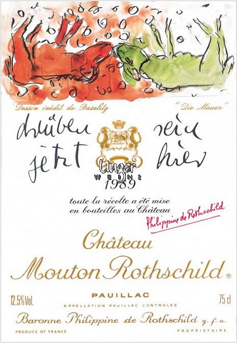 1989 Chateau Mouton Rothschild Pauillac