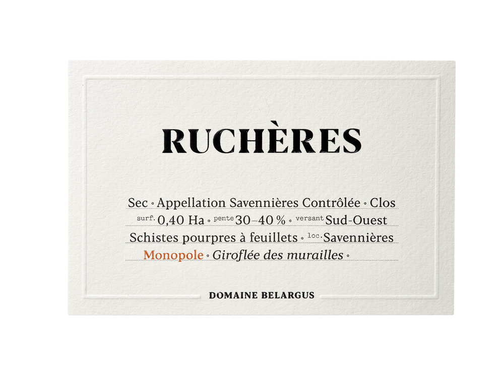 2021 Rucheres Domaine Belargus Savennieres