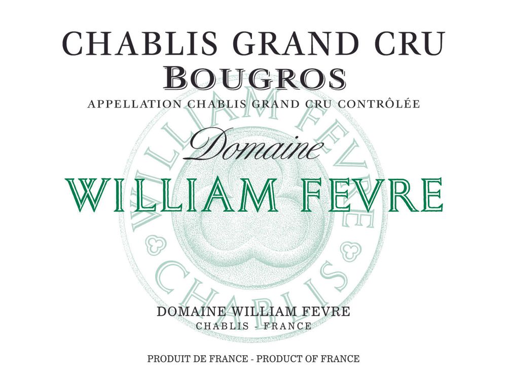 2022 Chablis Bougros Domaine Grand Cru Domaine William Fevre Chablis