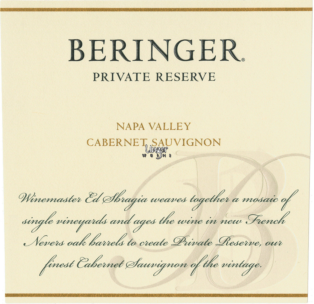 1987 Cabernet Sauvignon Private Reserve Beringer Napa Valley