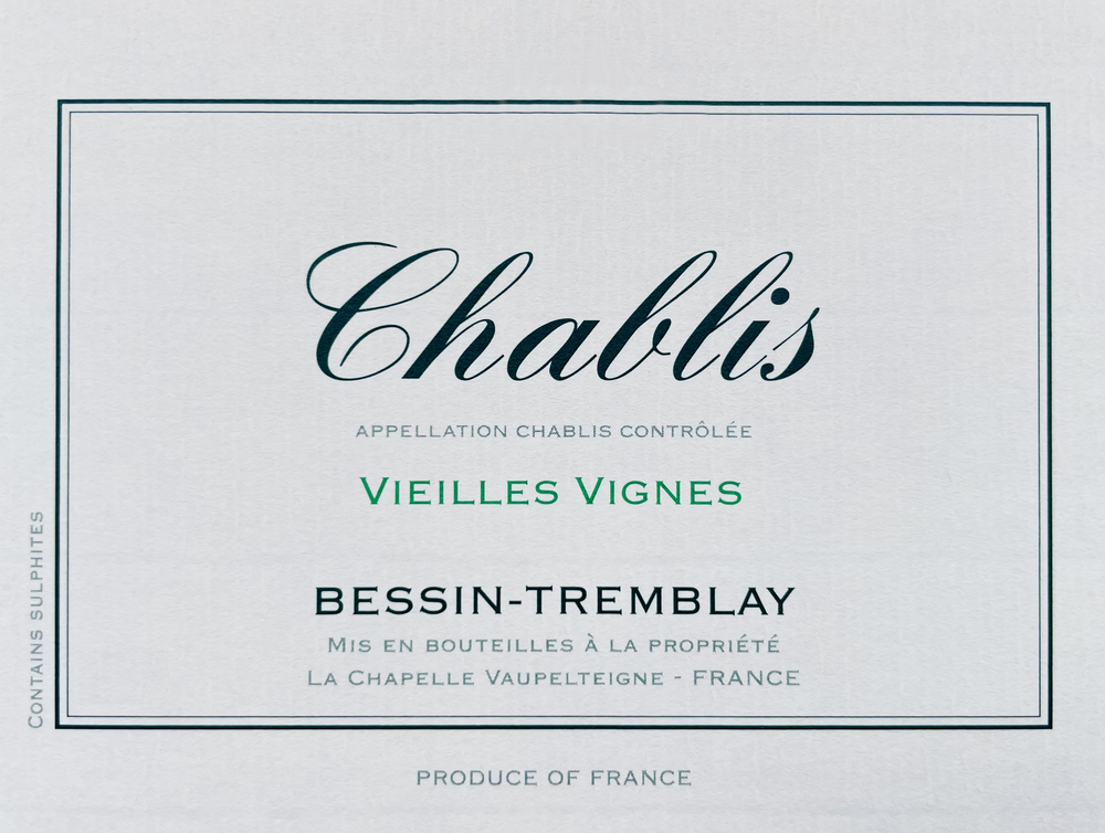 2023 Chablis Vieilles Vignes Domaine Bessin Tremblay Chablis