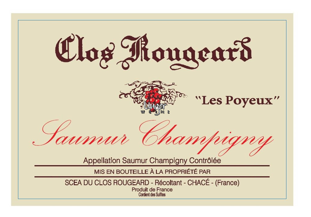2015 Saumur Champigny Les Poyeux Clos Rougeard Loire