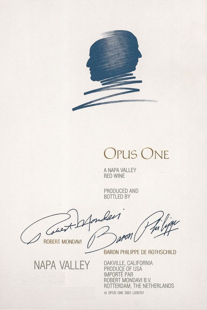 1989 Opus One Mondavi Napa Valley