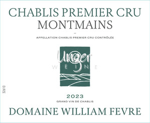 2023 Chablis Montmains Domaine 1er Cru Domaine William Fevre Chablis