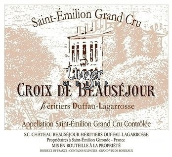 2015 Croix de Beausejour Chateau Beausejour Duffau-Lagarrosse Saint Emilion