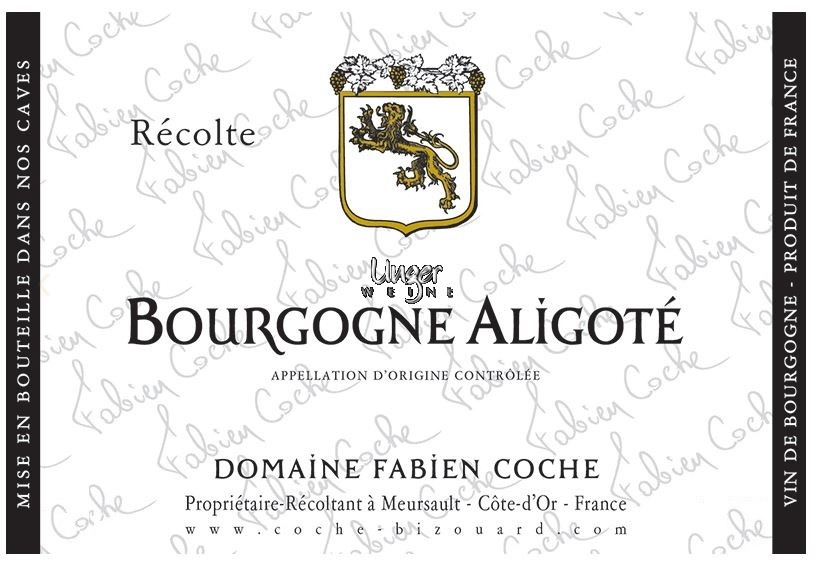 2023 Bourgogne Aligoté Vieilles Vignes Domaine Fabien Coche Burgund