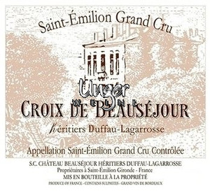 2015 Croix de Beausejour Chateau Beausejour Duffau-Lagarrosse Saint Emilion