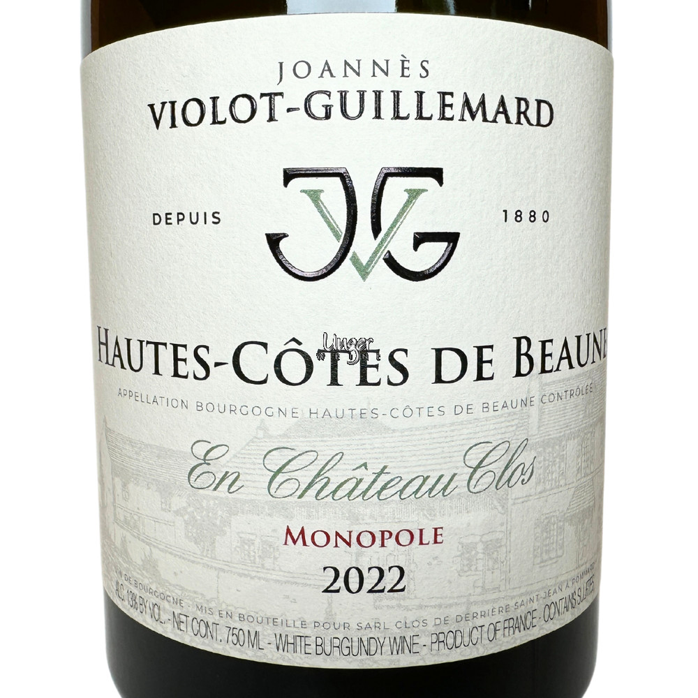 2022 Hautes-Cotes de Beaune En Chateau Clos Monopol blanc Joannes Violot-Guillemard Cote de Beaune