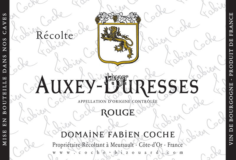 2022 Auxey-Duresses Blanc Domaine Fabien Coche Cote de Beaune