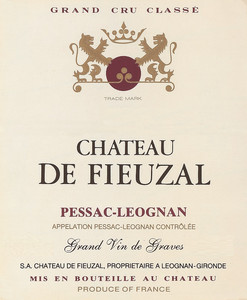 Chateau de Fieuzal - Chateau de Fieuzal Rouge 2000
