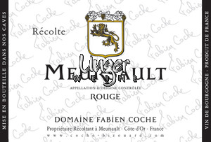 2021 Meursault Rouge Domaine Fabien Coche Cote de Beaune