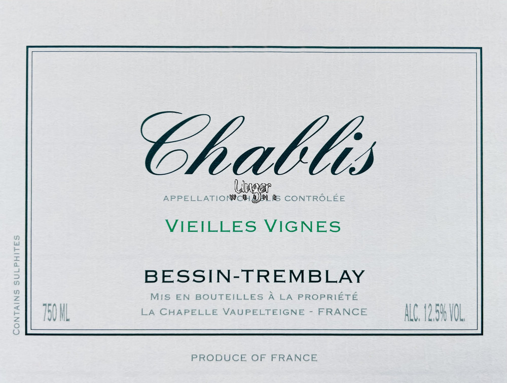 2022 Chablis Vieilles Vignes Domaine Bessin Tremblay Chablis