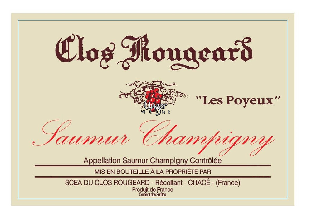 2017 Saumur Champigny Les Poyeux Clos Rougeard Loire