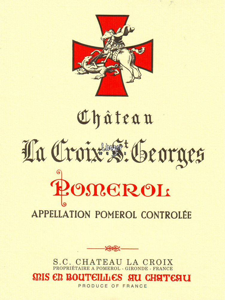 2018 Chateau La Croix Saint Georges Pomerol