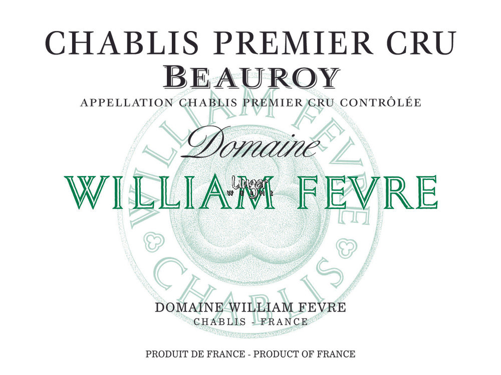 2022 Chablis Beauroy Domaine 1er Cru Domaine William Fevre Chablis