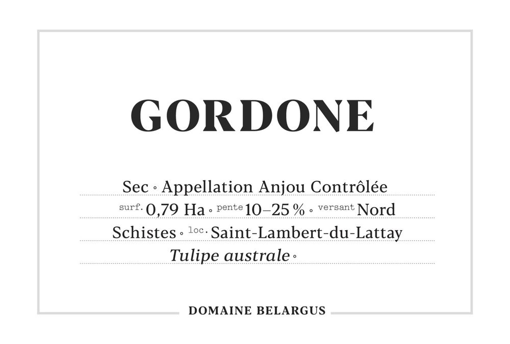 2022 Gordone Domaine Belargus Anjou