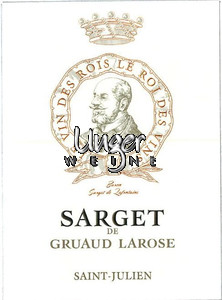 1998 Sarget de Gruaud Chateau Gruaud Larose Saint Julien