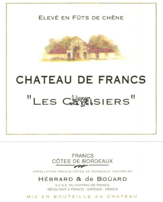 2018 Les Cerisiers Chateau de Francs Cotes de Francs