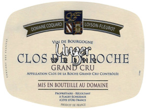 2017 Clos de la Roche Grand Cru Coquard Loison Fleurot Cote de Nuits