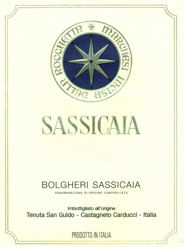 2020 Sassicaia VdT Tenuta San Guido Toskana