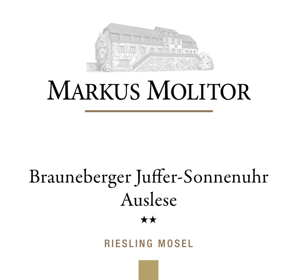 2022 Brauneberger Juffer Sonnenuhr Riesling Auslese ** Goldkapsel Molitor, Markus Mosel