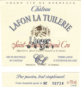 2009 Chateau Lafon La Tuilerie Saint Emilion