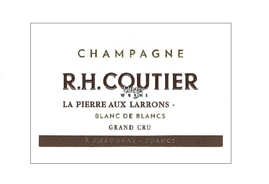 2015 Cuvee La Pierre aux Larrons Champagne Brut Blanc de Blancs Grand Cru Coutier Champagne