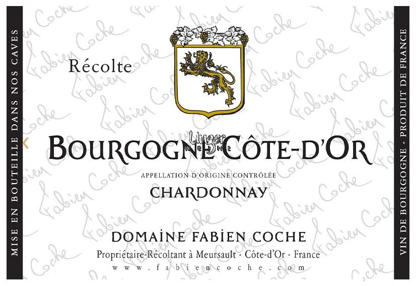 2022 Bourgogne Cote D’Or Chardonnay Domaine Fabien Coche Burgund