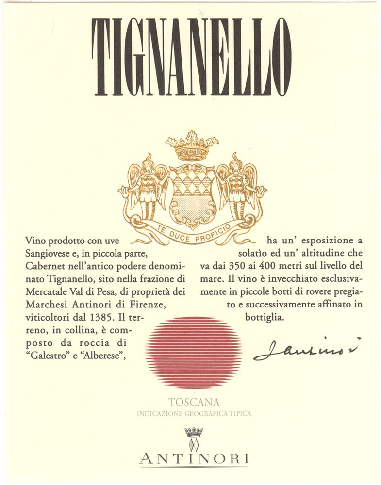 2021 Tignanello Antinori Toskana