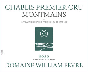 2023 Chablis Montmains Domaine 1er Cru Domaine William Fevre Chablis