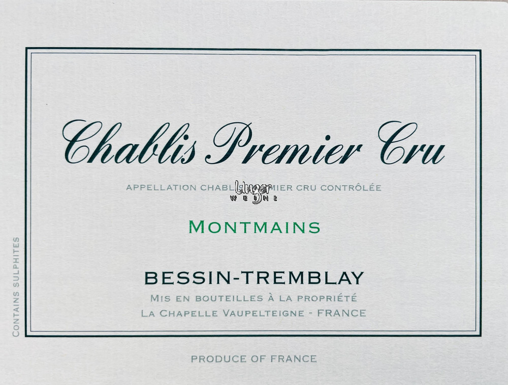 2022 Chablis Montmains 1er Cru Domaine Bessin Tremblay Chablis