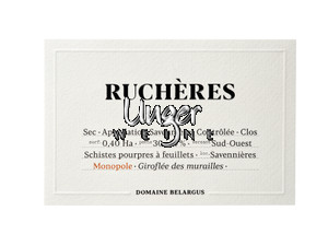 2021 Rucheres Domaine Belargus Savennieres