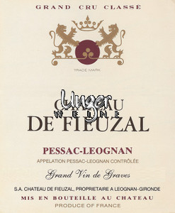 1996 Chateau de Fieuzal Rouge Chateau de Fieuzal Pessac Leognan