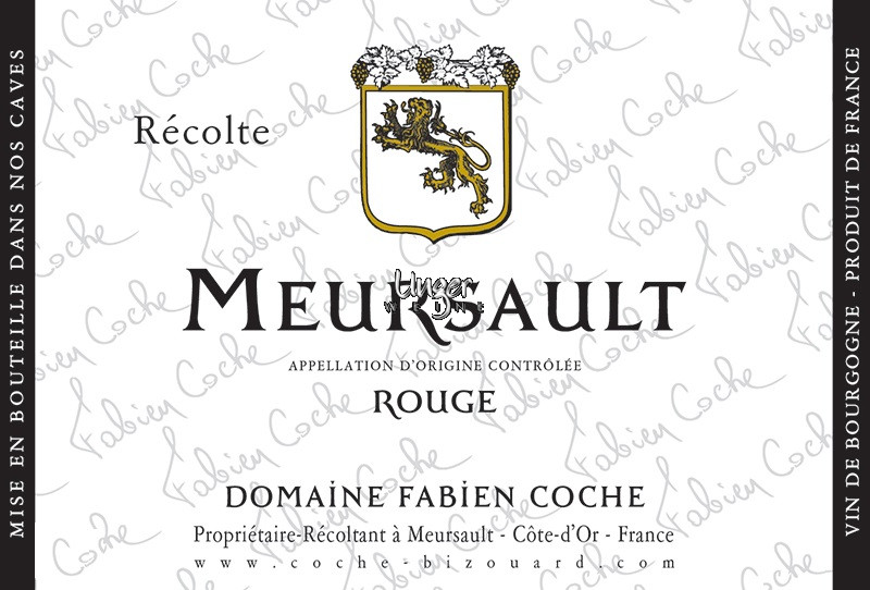 2022 Meursault Rouge Domaine Fabien Coche Cote de Beaune